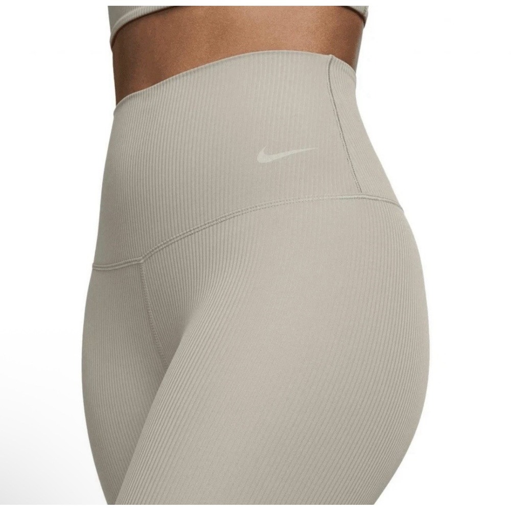 Nike Women's XL Zenvy Rib Gentle-Support High-Waisted ⅞ Leggings HF1443-320 $110